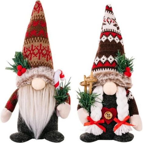DéCorations de NoëL, Chrismtas Gnome DéCoration D'IntéRieur, Gnome de NoëL Fait à la Main, IdéAl pour la DéCoration de Table (1/4)