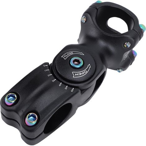 Potence de vélo réglable de 60 degrés en alliage d'aluminium de 90 mm, compatible avec les guidons de 28,6 mm et 31,8 mm. (1/5)