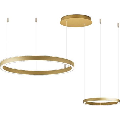 Lustre classique gea luce criseide s2d o led suspension en aluminium