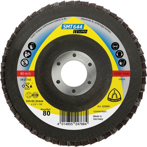 Disque a ébarder Forme dome SMT 644 125mm Grain 60 Klingspor (1/2)