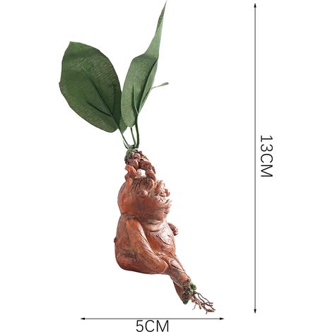 Magical Creatures Mandrake, Harry Potter Toy Dolls, Hand Painted Magical Creature, Harry Pot Mandrake Ornament, Cadeau pour la Maison, Le Jardin, la Cour, la pelouse, 5 x 13 cm
