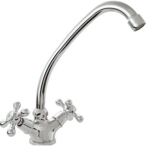 Robinet Mélangeur Cuisine - Sans Douchette - Aérateur Réducteur Débit - Compatible Embase 52 mm - 1 Pièce (1/5)