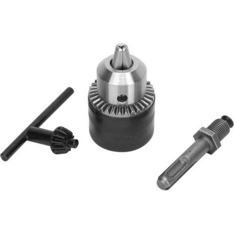 Mandrin de perceuse - Acier - 1,5-13mm - 1/2-20UNF - Adaptateur SDS - 3 mors à clé (1/4)