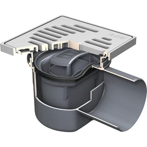 ACO Avaloir de cave DN/OD110 197x197 1,5Degrés/1,6l/s PP/ K3 en plastique, 2120.00.77