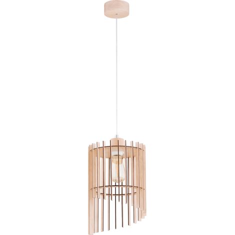 Suspension scandinave bois clair 1xE27 15W Solana Alfa (1/3)
