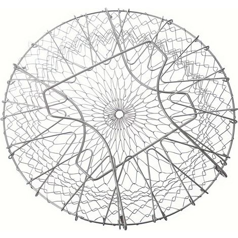 Panier passoire pliable en acier inoxydable pour la cuisine (1 unité), un accessoire fonctionnel pour la maison et la cuisine.-AquaForge (1/5)