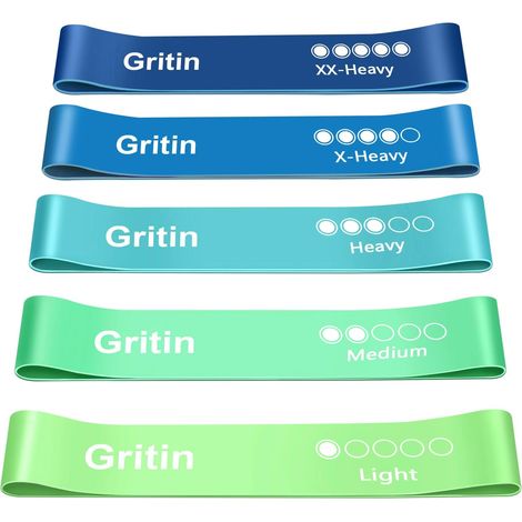 Elastic Fitness Band, 5 Latex Resistance Bands (1/5)