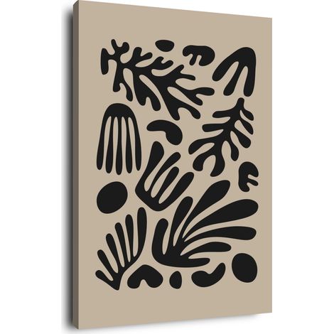Tableau sur toile feuille abstraite 30x45 cm - Impression sur Toile Murale Décorative - Image imprimée en HD sur Toile - Toile sur Châssis en Bois FSC - Fabriqué en France (1/5)