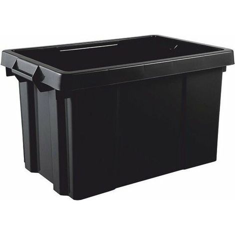 EDA – Bac de rangement professionnel 54L en plastique recyclé – Dimensions 600x392x334mm – Superposable et compatible avec ANDIAMOs bacs (1/4)