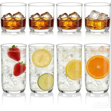 Drinking Glasses, Highball Glasses in Plastic PET Transparent 420 ml (1/5)
