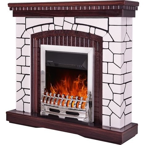 ART FLAME Cheminée électrique - Natali & Galileo Silver - 2000W - Écran LED - Télécommande