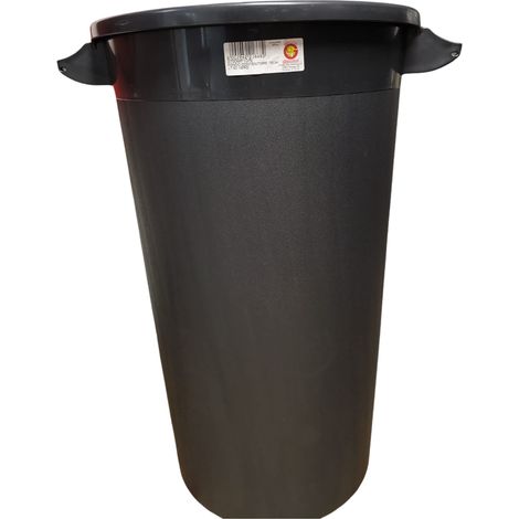 Giganplast Tech, pattumiera con coperchio nera 60 litri (1/3)