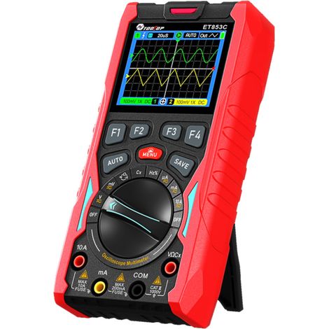 Oscilloscopio portatile 3 in 1 con generatore di segnale, 70 MHz, 20000 conteggi, 200 MSa/s (70 MHz) (1/5)