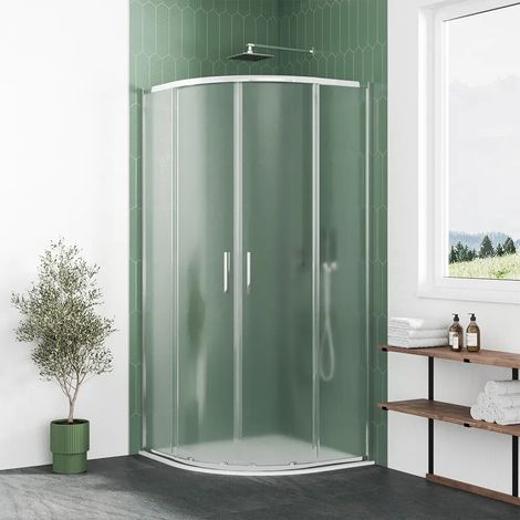 Box doccia semicircolare 70x90cm profili cromati slim vetro 6mm anticalcare opaco h190 Portofino (1/5)