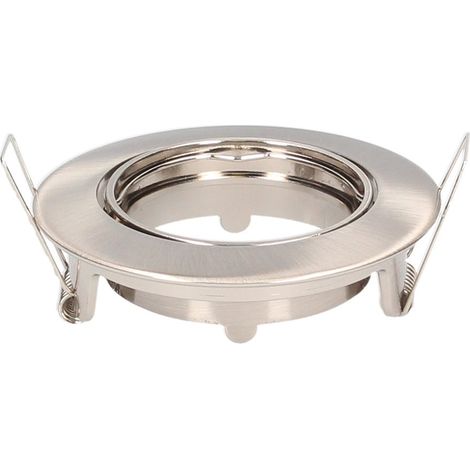 Anneau inclinable rond encastré Chandur Satin Nickel