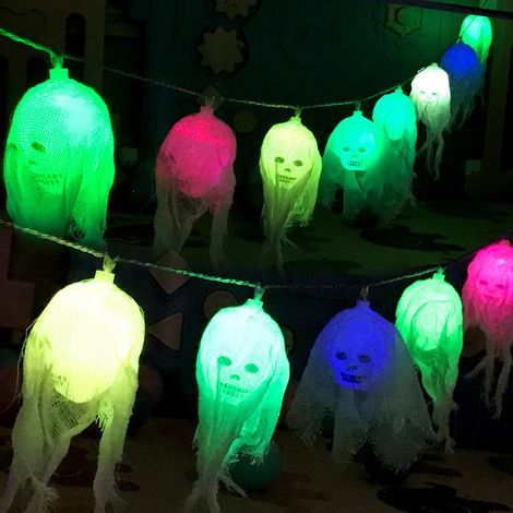 Lumière Fantôme Halloween - Guirlande Lumineuse Décor Intérieur Extérieur - Pour Eaves Arbre Cheminée - Lot de 1 (1/5)