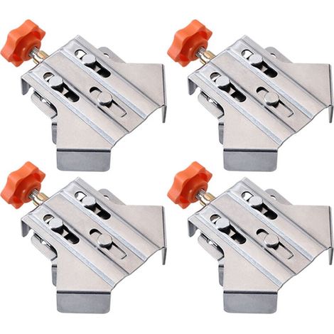 4PCS Pince d'Angle Droite Ouverte 90 Degrés Fixateur d'Angle Droit en Acier Inoxydable (1/4)