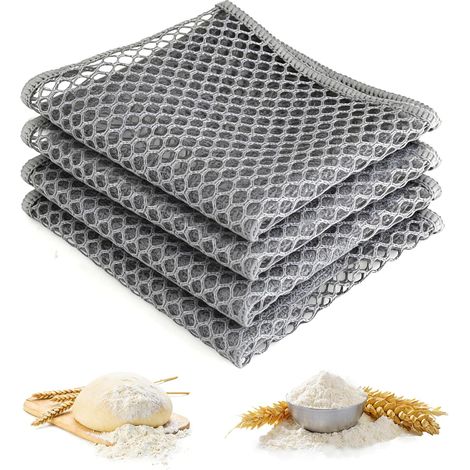 Lot de 100 Chiffons Magiques (30 × 30 cm) – Magic Clean Chiffon pour Cuisine et matériel de Boulangerie, idéal pour éliminer Les résidus de pâte Lors de la préparation du Pain (1/5)