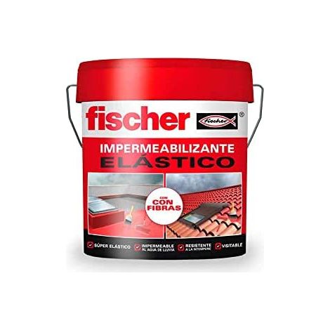 IMPERMEABILIZANTE 4L ROJO CON FIBRAS 547156 FISCHER
