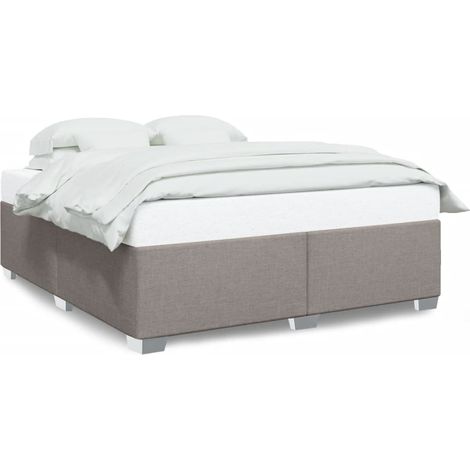 Maison Exclusive - Giroletto senza Materasso Tortora 200x200 cm in Tessuto (1/5)