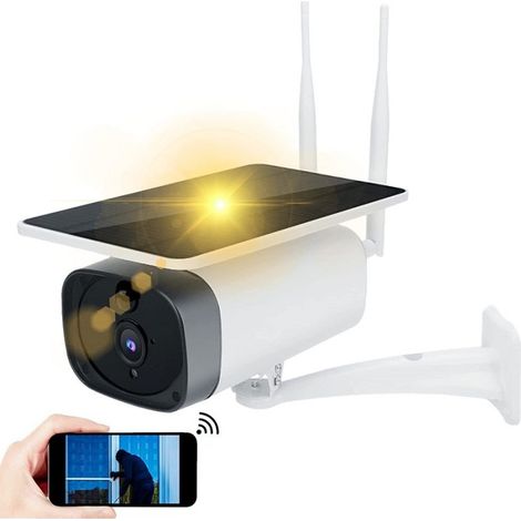Trade Shop - 1080P WIFI WIRELESS CCTV KAMERA SOLAR PANEL NACHTSICHT IR ALARM - (1/5)