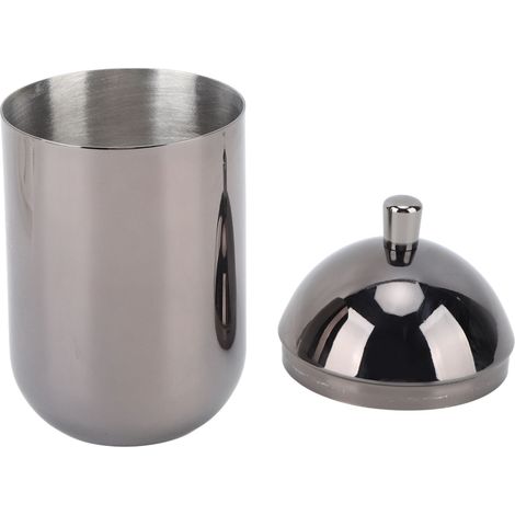 Porte-cotons-tiges en acier inoxydable, résistants, multifonctionnels et anti-poussière, jolis pots pour la salle de bain.