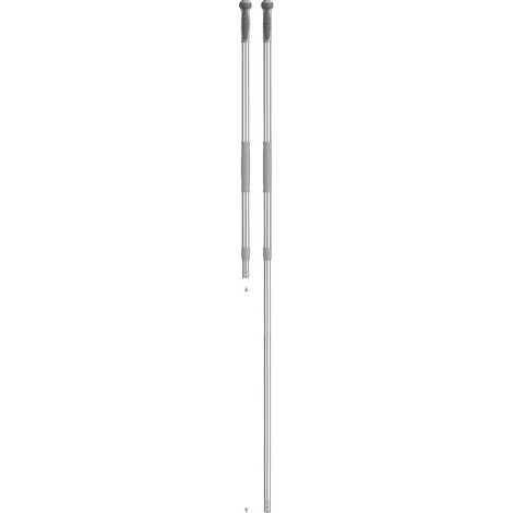 Manico Telescopico in alluminio da 184 cm. grigio