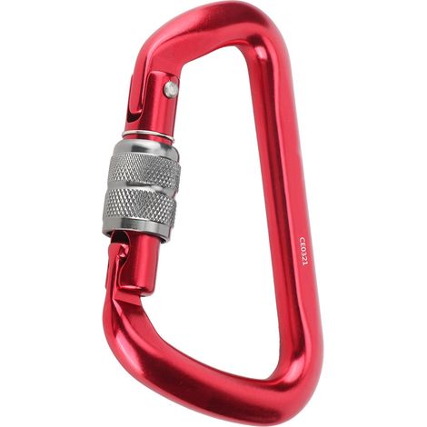 Mousqueton En Aluminium D-Shape Avec Verrouillage Automatique Pour Escalade Et Secours - 1 Pièce (1/5)