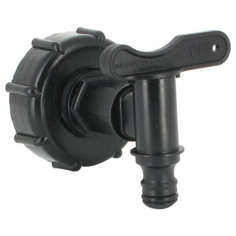 Multicuves Raccord S60X6 Robinet PEHD pour cuve 1000 L Sortie rapide Ø 15 mm Compatible avec vannes S60X6 (1/4)