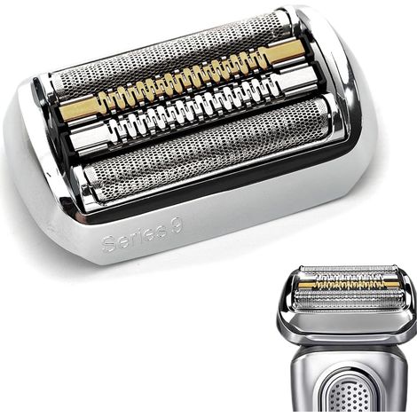 Tête de Remplacement 92S Compatible Braun Série 9 – Grille et Bloc de Couteaux Wet & Dry pour Rasoir Électrique – Convient aux Modèles 9290cc, 9291cc, 9370cc (1 Unité) (1/2)