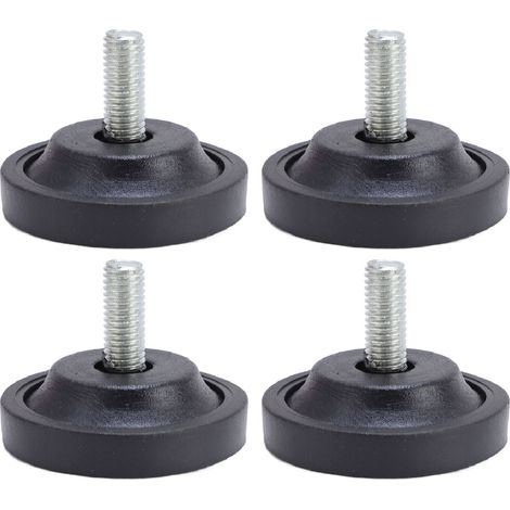 Pieds en caoutchouc à visser pour meubles, 4 pièces, filetage M10 réglable, pieds de Table, chaise, canapé, diamètre 58mm (1/5)