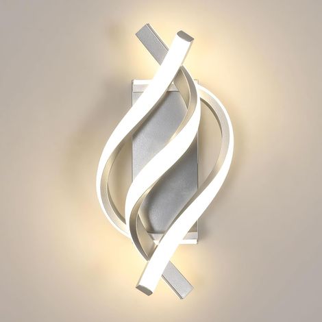 Comely – Indoor wall light 19W 2500LM – Modern spiral design – 4500K LED wall sconce for bedroom, hallway, living room, office – Aluminum, acrylic (1/5)