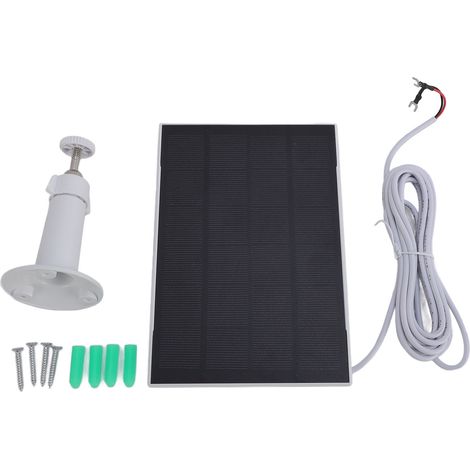Ortviai Panneau Solaire 8 W pour Sonnette Vidéo – Étanche IP66, Orientation 360°, Câble 3 m, Compatible Ring, Eufy, Google Nest (1/5)
