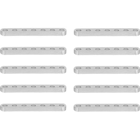 10 Stück flache, gerade Befestigungswinkel aus Aluminium, 4 x 8 mm, Verbindungswinkel für Robotertechnik E
