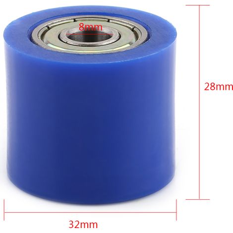 Chaîne de distribution 8mm galet tendeur roue guide pour moto street bike ATV bleu (1/5)
