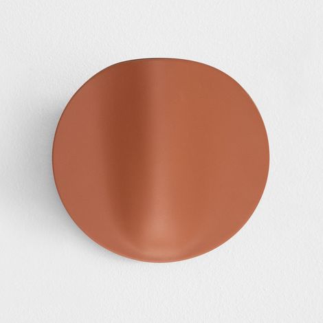 Sirio Lampada da parete in ceramica color Terracotta, LED 8W 2700K 625lm, diametro 24 cm, design Made in Italy per illuminazione interni IP40 (1/5)