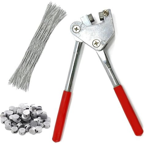 Kit de Pinces à Plomber, 165 mm Tenailles Pinces D'étanchéité, 80 Plombiers, 80 Fils à Plomber pour Compteurs D'eau, Compteurs D'électricité, Ogistique (1/5)