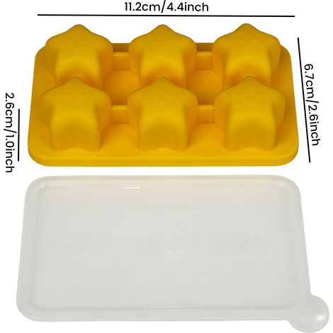 Kreativer Silikon-Eiswürfelform in Stern- und Bärenform – Wiederverwendbare, schnelle Eisform für Cocktails, Whisky und Getränke (1 Stück)-lsw (1/2)