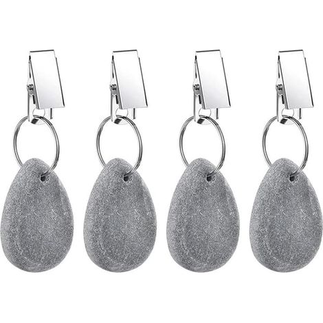 Poids pour nappes - Pinces à nappes - Lot de 4 - Gris (1/5)