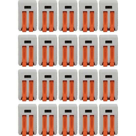 20 Pcs PCT-212 Connector Spring Terminal Block 2 Way Cable Connector (1/5)