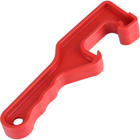 Ouvre-couvercle pour seaux en plastique et pots de peinture, convient à la maison, au bureau et au garage, couleur rouge. (1/5)