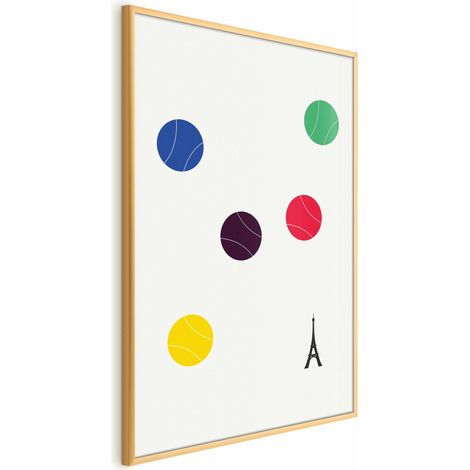 Poster - Torre Eiffel e palline da tennis colorate (1/4)