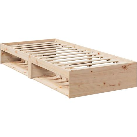 vidaXL Lit de jour sans matelas 90x190 cm bois de pin massif (1/5)