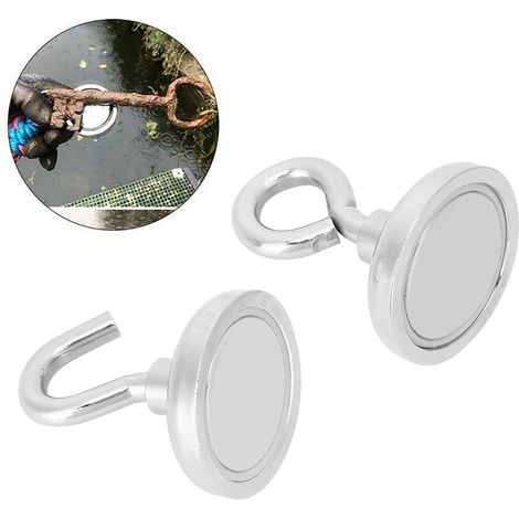 Hameçon magnétique pour outil de pêche, pièces de quincaillerie magnétique, revêtement triple couche Ni Cu Ni N35 (1/5)