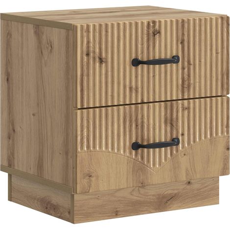 Armario de Noche con cajón Roble Artesanal 43 x 34,5 x 44,5 cm vidaXL