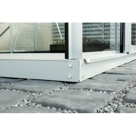Vitavia Stahlfundament "7500" für Gewächshaus "Comet", aluminium eloxiert, 7500 / 379 x 192 x 6 cm