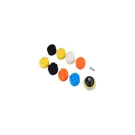 Almohadillas de pulido de 3 pulgadas, juego de 11 almohadillas de espuma para pulir automóviles, adecuadas para pulir y encerar coches. - Crezuo