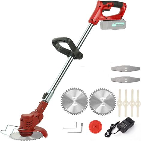 Débroussailleuse électrique sans Fil avec 3 Types de Lames désherbant sans Fil Coupe-Herbe électrique pelouse Jardin élagage/Coupe (Color : NO Battery, Size : A) (1/5)
