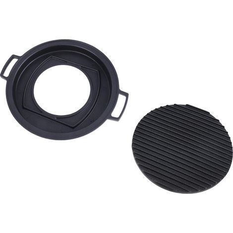 Mini barbecue Hibachi japonais en alliage d'aluminium, style japonais, à poser sur une table, petit barbecue portable au charbon de bois, grand format rond (1/5)
