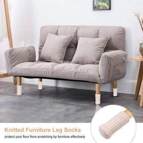 24 paires de chaussettes antidérapantes tricotées pour pieds de chaise, pour